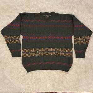 Gaeltarra Ireland Wool Knit green sweater XL